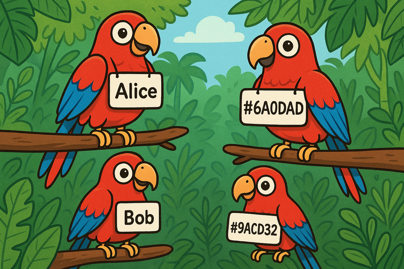 A visual representation of simplified on-chain identity